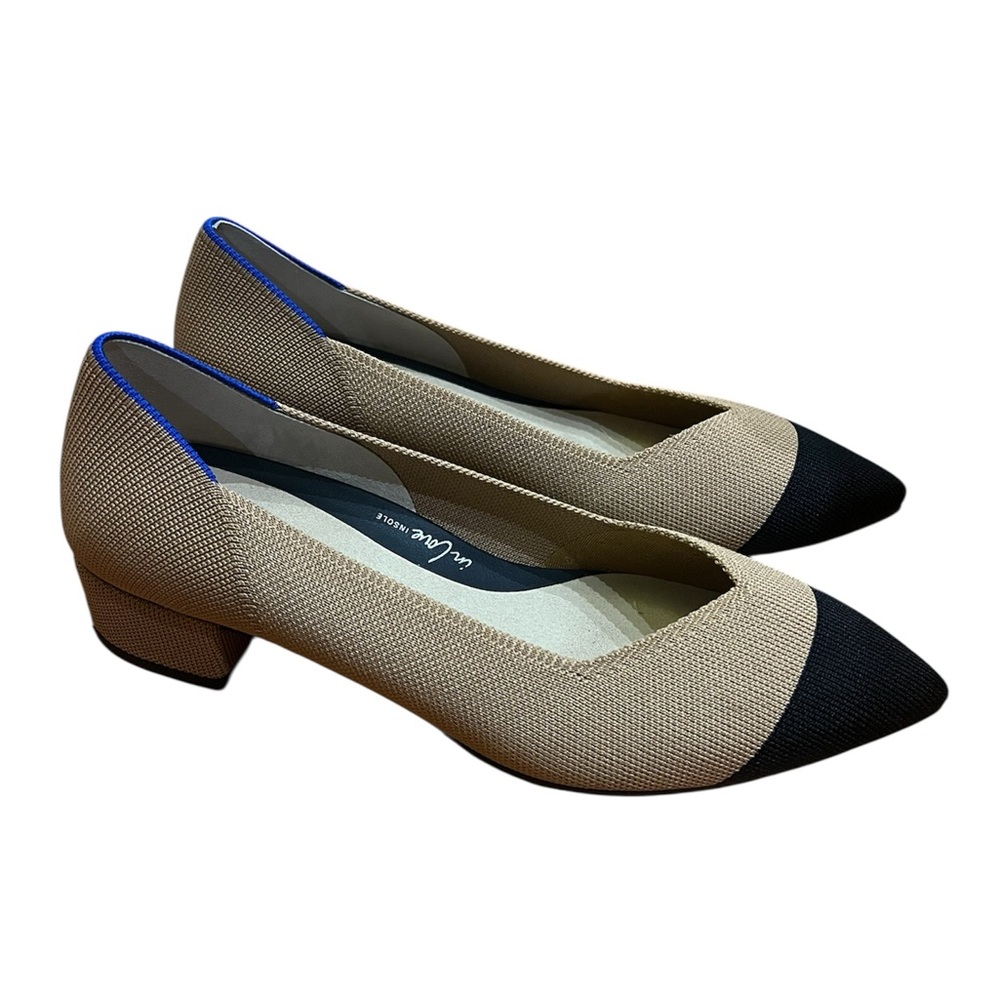 Rothy’s Tan and Black Low Heel